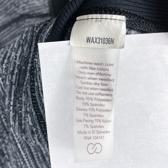 Calia Warm 1/4 Zip Pullover Graphite/Egret/Caviar (gray and black). Thumbholes. - Picture 12 of 12